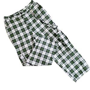The Ragged Priest Escape Cargo Cropped Buckle Plaid Pants Womens Medium Green Pu
